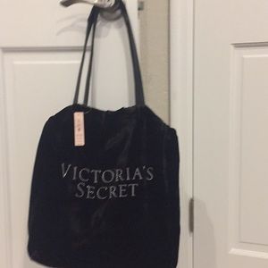 NWT Victoria’s Secret Velour Black Handbag